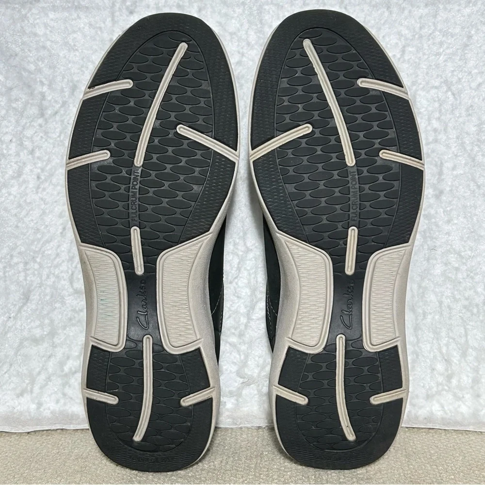 Clarks Womens Black Wave 2.0 Nubuck/Textile Waterproof Lace Sneaker Shoes SZ 9.5 - Picture 8 of 11